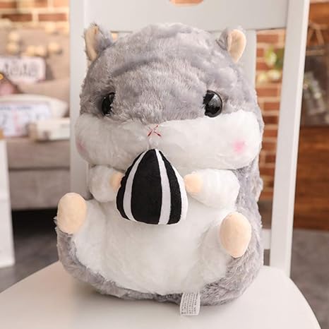 Amazon ぬいぐるみ ハムスター 毛布付き 40cm 動物 アニマル 可愛い おしゃれ 柔らかい 丈夫 耐久性 キッズ 赤ちゃん 出産祝い 入園祝い 誕生日ギフト クリスマスプレゼント おもちゃ 添い寝枕 グレー ぬいぐるみ ホビー