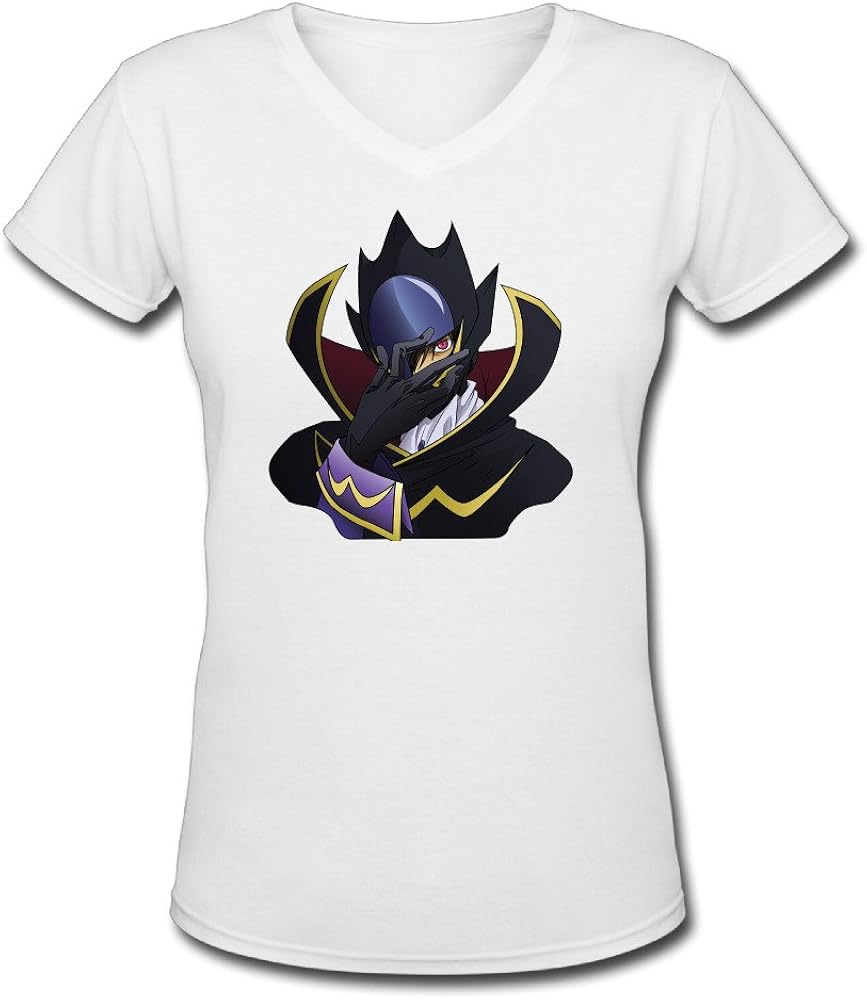 Alb2d Code Geass Zero V Neck T-Shirts Womens