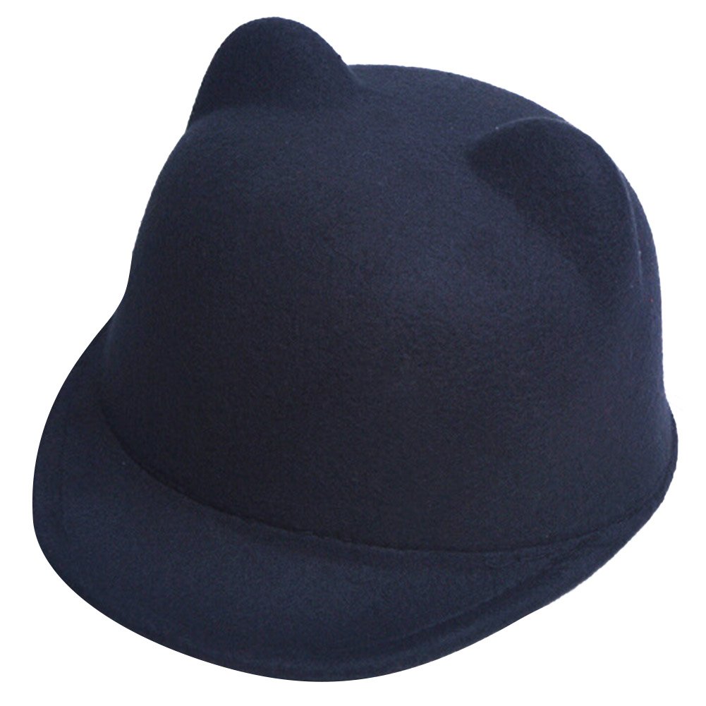 Hibote Orecchie delle Ragazze delle Donne Bombetta Topper Cat Caps equestri  di Lana Cappelli e cappellini Accessori berjaya.edu.my