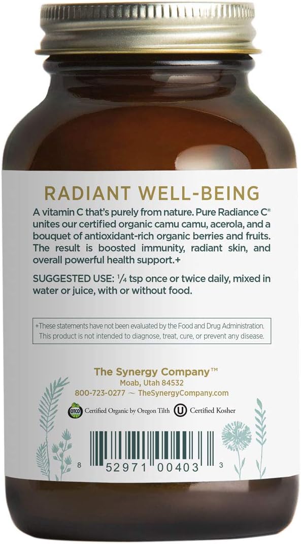 Pure Synergy Pure Radiance C (4 oz Powder) 100% Natural Vitamin C from Fruits & Berries, Non-GMO: Health & Personal Care