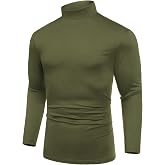 COOFANDY Mens Mock Turtleneck Shirts Long Sleeve T Shirts Slim Fit Pullover | Mens Turtleneck Long Sleeve Shirts Stretchy Comfortable Skin-friendly Fall or Winter Top Mockneck Casual Wear