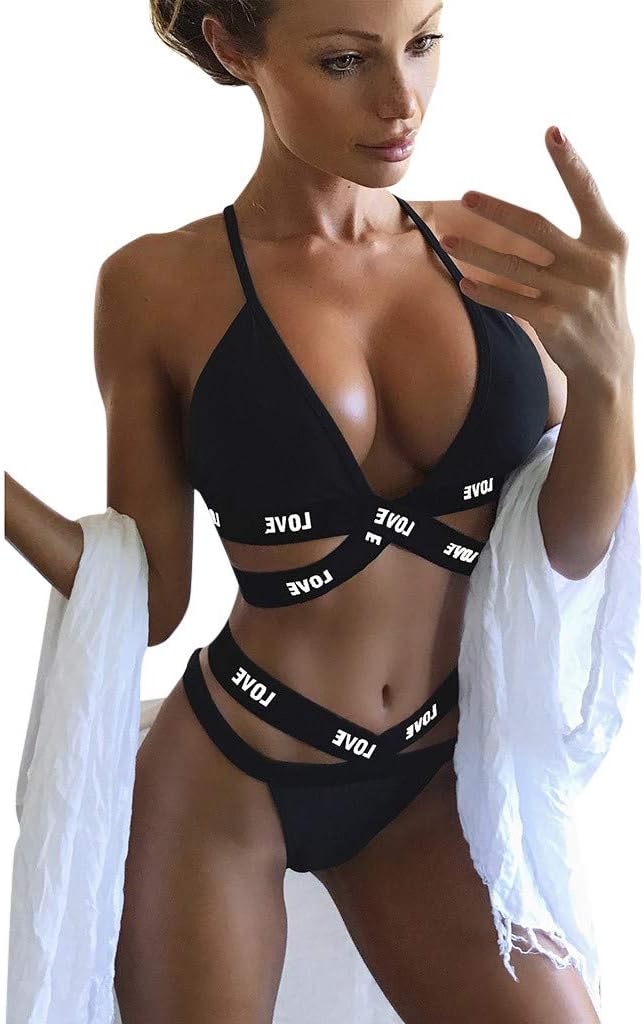 Women Sexy Bandage Bikini Set Push-up Padded Bra Swimsuit Bathing Suit Beachwear