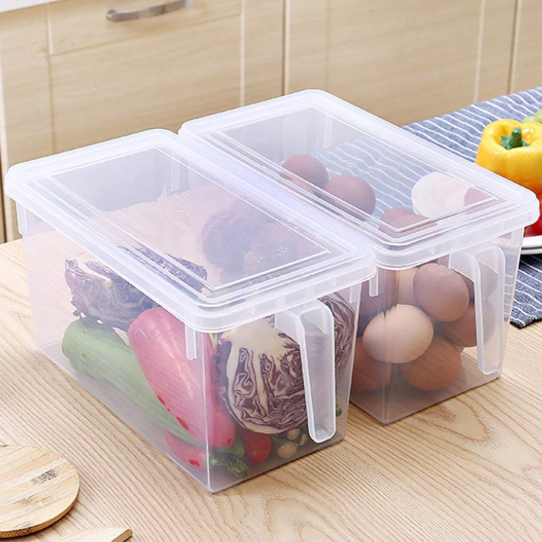 BRUZZLINE® Fridge Storage Box Basket With Pulley Storage Basket Large