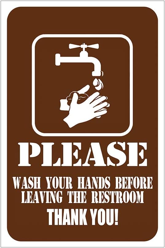 Amazon.com: Metal Sign Please WASH Your Hands Before ...