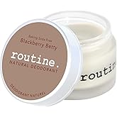 Routine. Natural and Aluminum Free Deodorant (2 Fluid Oz.) for Women and Men | BlackBerry Betty No Baking Soda (Cream Jar Formula)