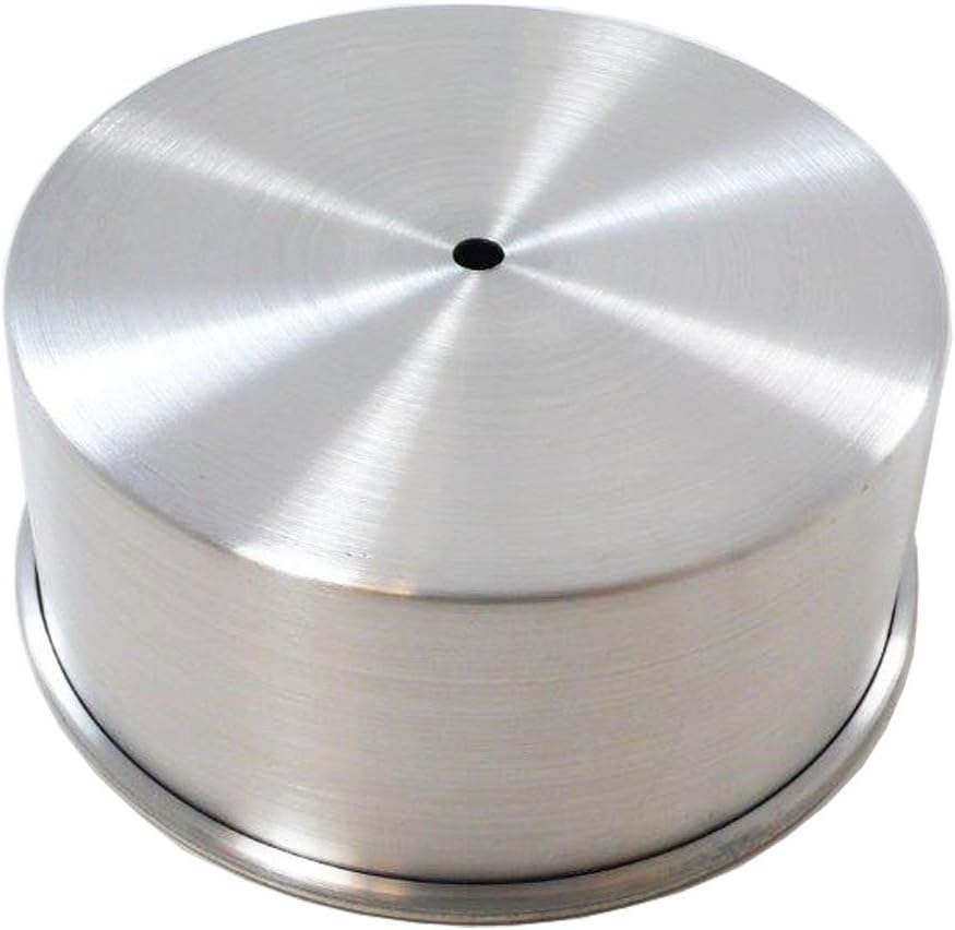 MotorNets Smooth Spun Carburetor Cover Aluminum Plastic 5 1/8" Neck SBC BBC Holley Edelbrock 2 1/2" Tall (Aluminum)