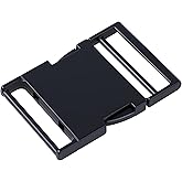 SLAMZO 2 Pcs/4 Pcs Metal Buckle for Backpacks, Belts, Waist Bags, Dog Collars,Durable Adjustable Side Release Buckle,Black