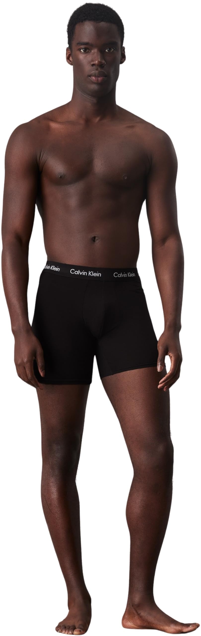 Calvin Klein Herren 3er Pack Boxershorts Briefs Boxer Brief Stretch, Schwarz (Black W Black Wb), L 5