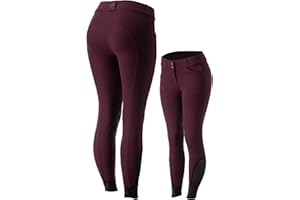 Equinavia Astrid Womens Silicone Knee Patch Breeches | Mid Rise Riding Pants with Phone Pockets