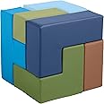 ECR4Kids SoftZone Brainy Building Blocks, Foam Puzzle, Earthtone, 7-Piece