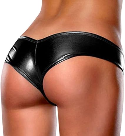 black leather panties