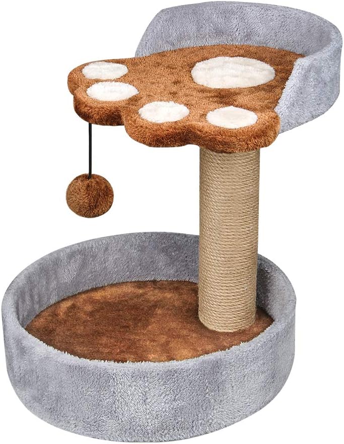 KORIMEFA Cat Tree Cat Tower Kitten Small Cats Playground Furniture with Scratching Post and Plush Cover for Playing Relax and Sleep : Pet Supplies