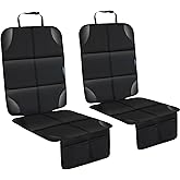 Psumuabrre Car Seat Protector for Child Carseat, 2 Pack Protect Car Seat Cover for Baby with Thickest Padding and Non-Slip Pa