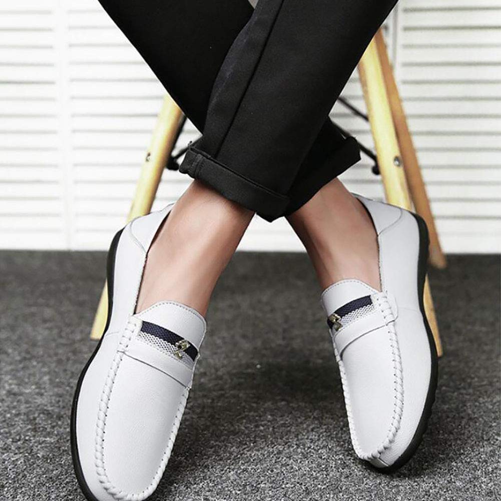 Mens Comfort Loafers Leather Spring//Fall Comfort Loafers /& Slip-Ons Walking Shoes Wearable Black//Blue//White
