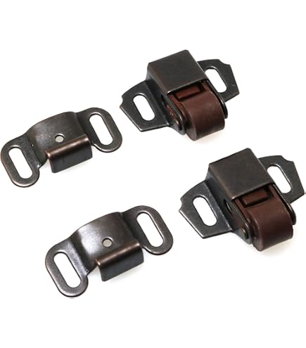 Rubber Roller Door Catch RLECS Single Roller Catch 4-Pack – Zinc Cabinet Door Latch With Rubber Roller, Includes Screws, For Overlay Cabinets Rubber Roller Door Catch RLECS Single Roller Catch 4-Pack – Zinc Cabinet Door Latch With Rubber Roller, Includes Screws, For Overlay Cabinets