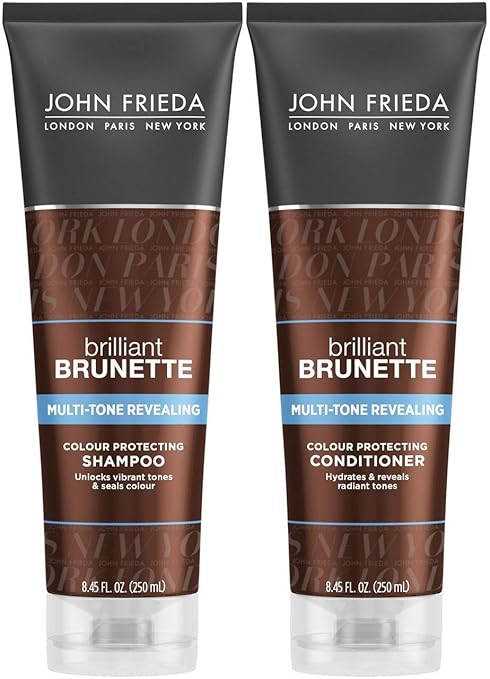 Amazon Com John Frieda Brilliant Brunette Multi Tone Revealing Color Protecting Duo Set Shampoo And Conditioner 8 45 Ounce 1 Each Beauty