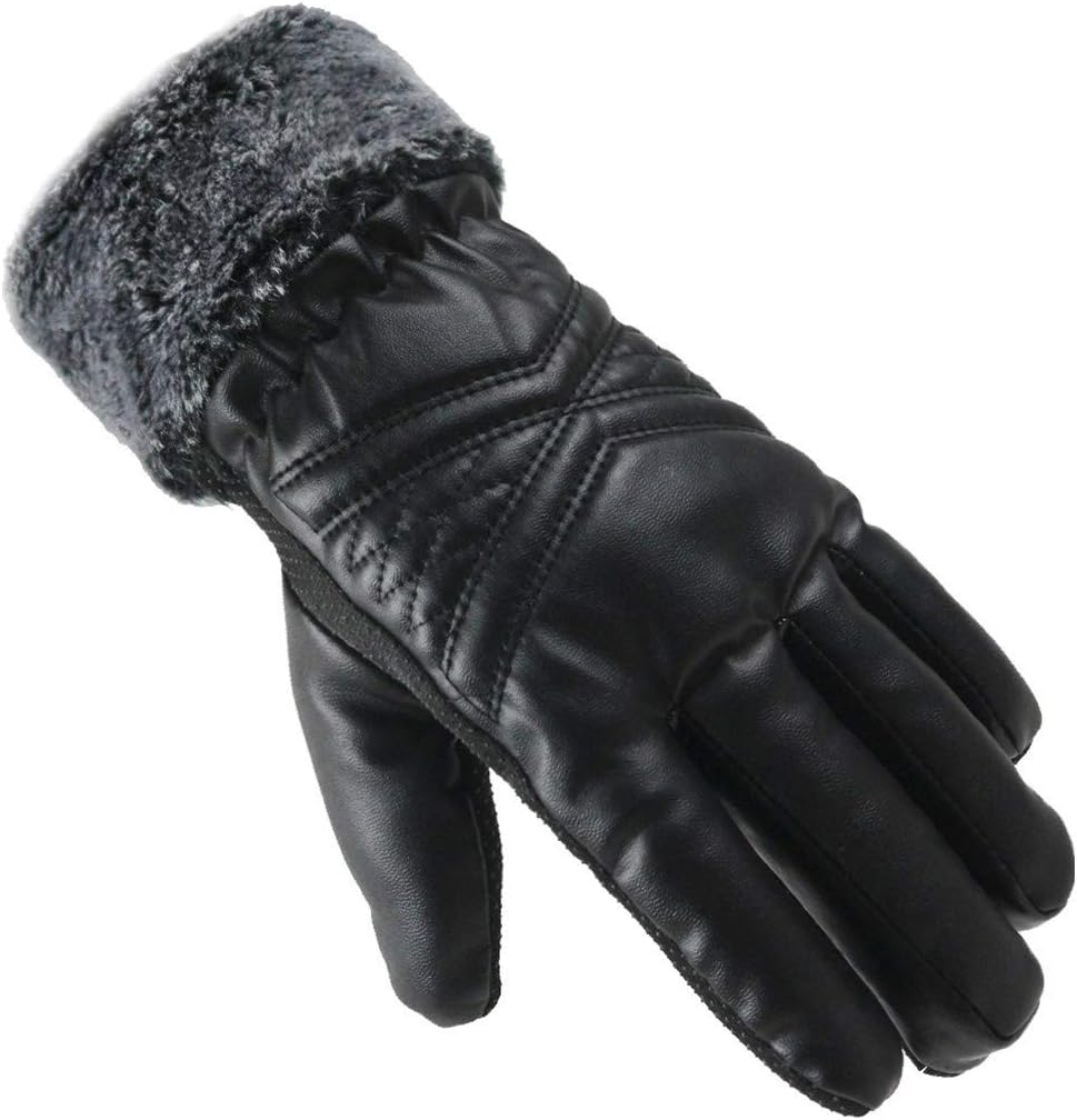 Mens Cycling Gloves Winter Waterproof Full Finger Touch Screen Anti-Slip Warm for Indoor Outdoor Sports Driving Skiing