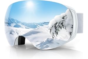 Findway Ski Goggles OTG for Women Men Adult Youth-Over Glasses Snow Goggles-Interchangeable Lens,Anti Fog Snowboard Goggles