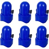 MSSVIGING Large Trampoline Enclosure Pole Caps with Screw-in Bolts, Only Fit for Pole 1.5 Inch Diameter, 6 Piece, Blue,Trampoline Pole Toppers