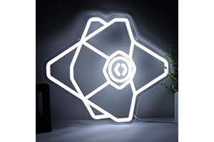 Pugna Destiny 2 Game Ghost Eyes Neon Signs for Wall Decor Gaming Neon Lights for Bedroom Led Business Signs Suitable for Bedroom Man Cave Christmas Best Gift 12.2 * 14.1 Inch(White)