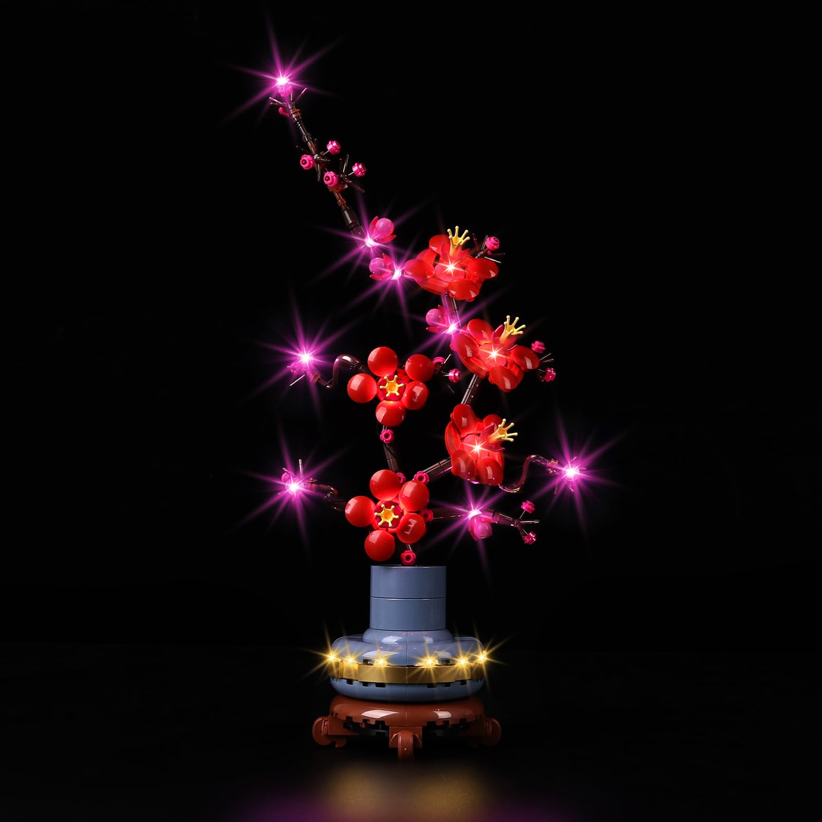 Kyglaring LED Lighting Kit Compatible with Lego 10369, Lighting Set for Lego10369 Plum Blossom Building Blocks Model Set, Only LEDs No Brick Set (Classic Version)