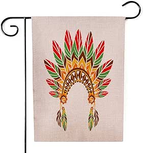 Asdecmoly Outdoor Garden Memorial Garden Flag Chief War ...