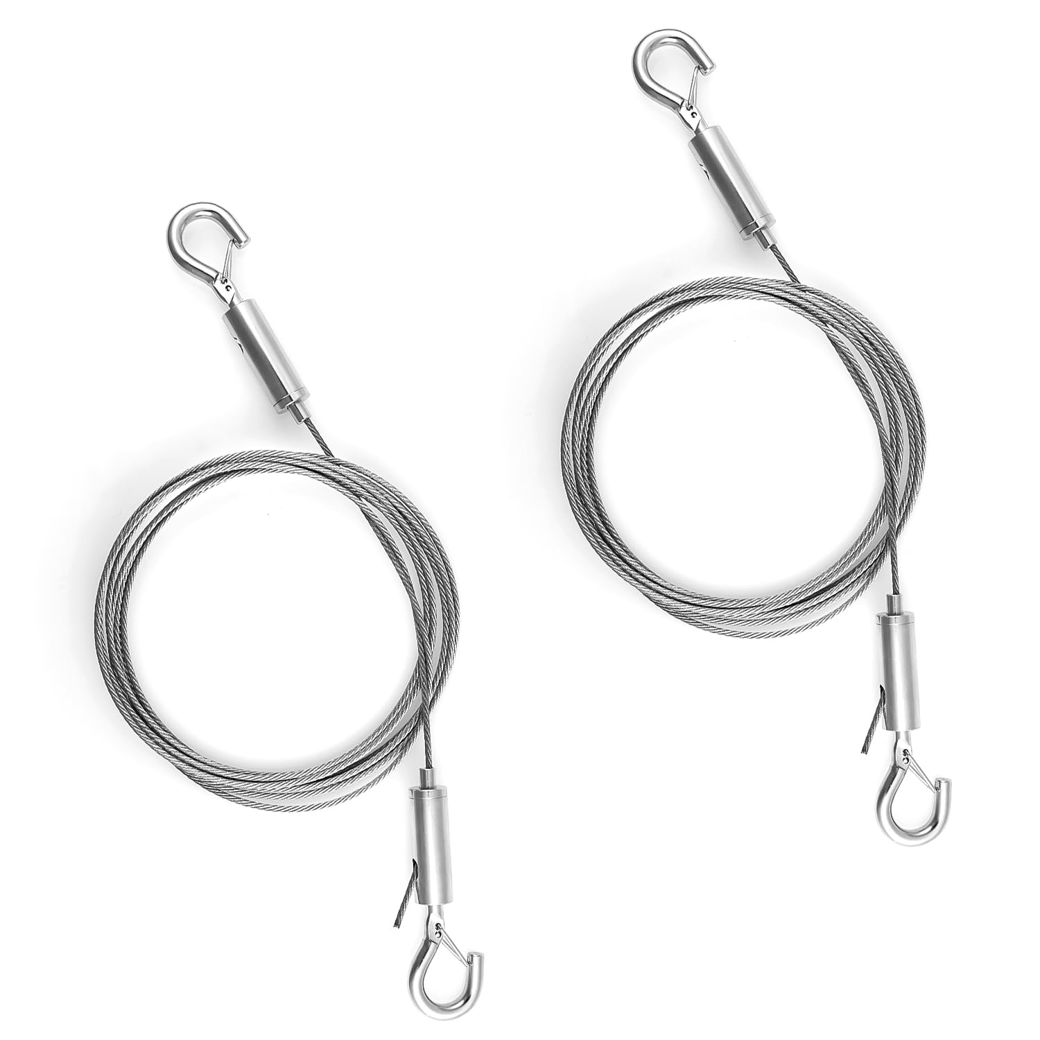 2pcs Picture Hanging Wire Heavy Duty with Hook, 6.56ft x 0.06 Inch Adjustable Mirror Hanging Wire Kit Sturdy Stainless Steel Picture Hanging Cord Photo Frame Metal Hanging Rope for Holding Up to 53lbs