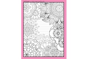 Coloring Notebook (pink): Therapeutic notebook for writing, journaling, and note-taking with designs for inner peace, calm, and focus (100 pages, ... relaxation and stress-relief while writing.)
