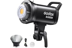 Godox SL60IIBi Bi-Color LED Video Light, 75W 2800K-6500K 25100Lux@1M CRI 96+ TLCI97+ Bowens Mount Photography Continuous Light, 11 FX Effects Studio LED Light with APP Control