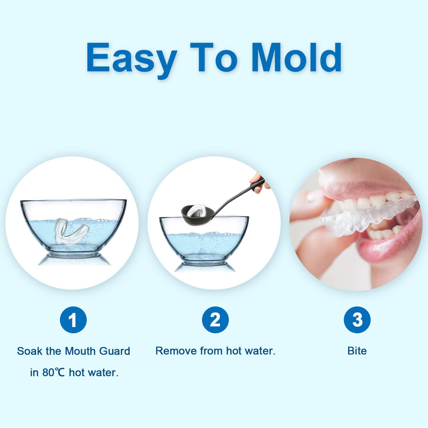 Kids Mouth Guard for Grinding Teeth, Teeth Grinding Mouth Guard for Sleep, Kids Moldable Custom Night Bite Guards, Clenching, Bruxism, Sport Athletic, Whitening Tray (4 Pack) : Beauty