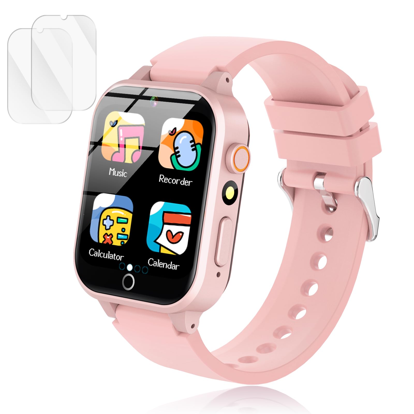 Photo 1 of Luyiilo Kids Games Watch, with 26 Puzzle Games, Touch Screen, HD Camera, Alarm Clock, Toys for Ages 4-12 Years Old.Birthday Gift for Boys Girls (Soft Pink)