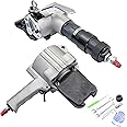 SDRTOP Pneumatic Steel Strapping Tools Metal Banding Machine Heavy Duty Tensioner and Cutter Sealer for 1.25inch（32mm）Width Metal Belt, Portable Packaging