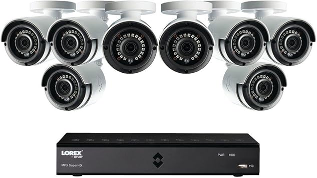 Amazon Com Lorex By Flir Lha00 8 Channel Hd Mpx Dvr With 8x Lab223b 1080p Weatherproof 130 Ir Camera And Pre Installed 1tb Hdd Flir Secure Connectivity Electronics