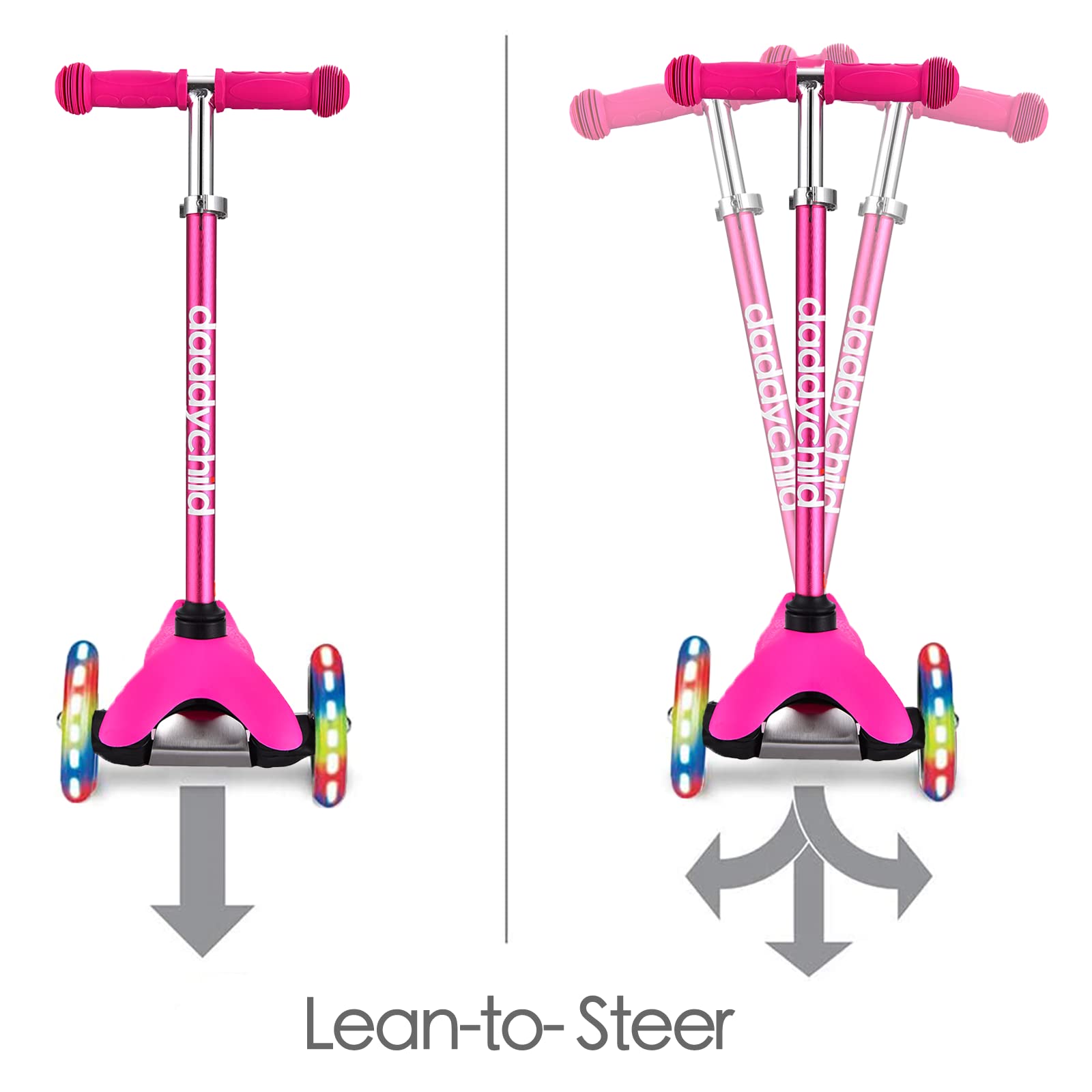 3 Wheel Scooters for Kids, Kick Scooter for Toddlers 3-6 Years Old, Boys and Girls Scooter with Light Up Wheels, Mini Scooter for Children