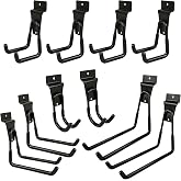 Lyrzzey Hook Set Compatible with Gladiator GearTrack &amp; GearWall, Heavy-Duty Metal Utility Wall Hooks for Tool Storage, Hose, Ladders &amp; Garden Equipment &ndash; 10 Pack