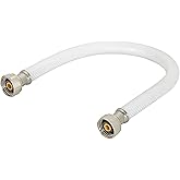 Eastman 30 Inch FIP Flexible Faucet Connector, 1/2 x 1/2 In. FIP, Reinforced PVC Supply Line with Nickel-Plated Brass Nuts, 4