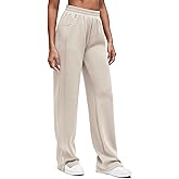 G4Free Smoofit Modal Soft Women Wide Leg Sweatpants High Waisted Side Slit Casual Pants with Pockets Petite/Regular/Tall