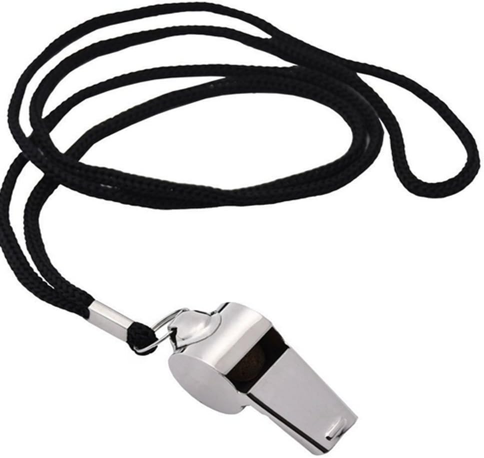 Lalang Metal Referee Whistles Coach Whistles with Lanyard for Football