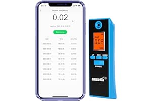 GREENWON Breathalyzer, Smartphone App Accurate Alcohol Breathalyzer Tester Professional and Easy to Carry & Save Data