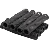 8Pcs 2500&deg; Degree Spark Plug Wire Boots Heat Shield Protector Sleeve Cover Compatible with SBC BBC 350 454,6 Inch, Black