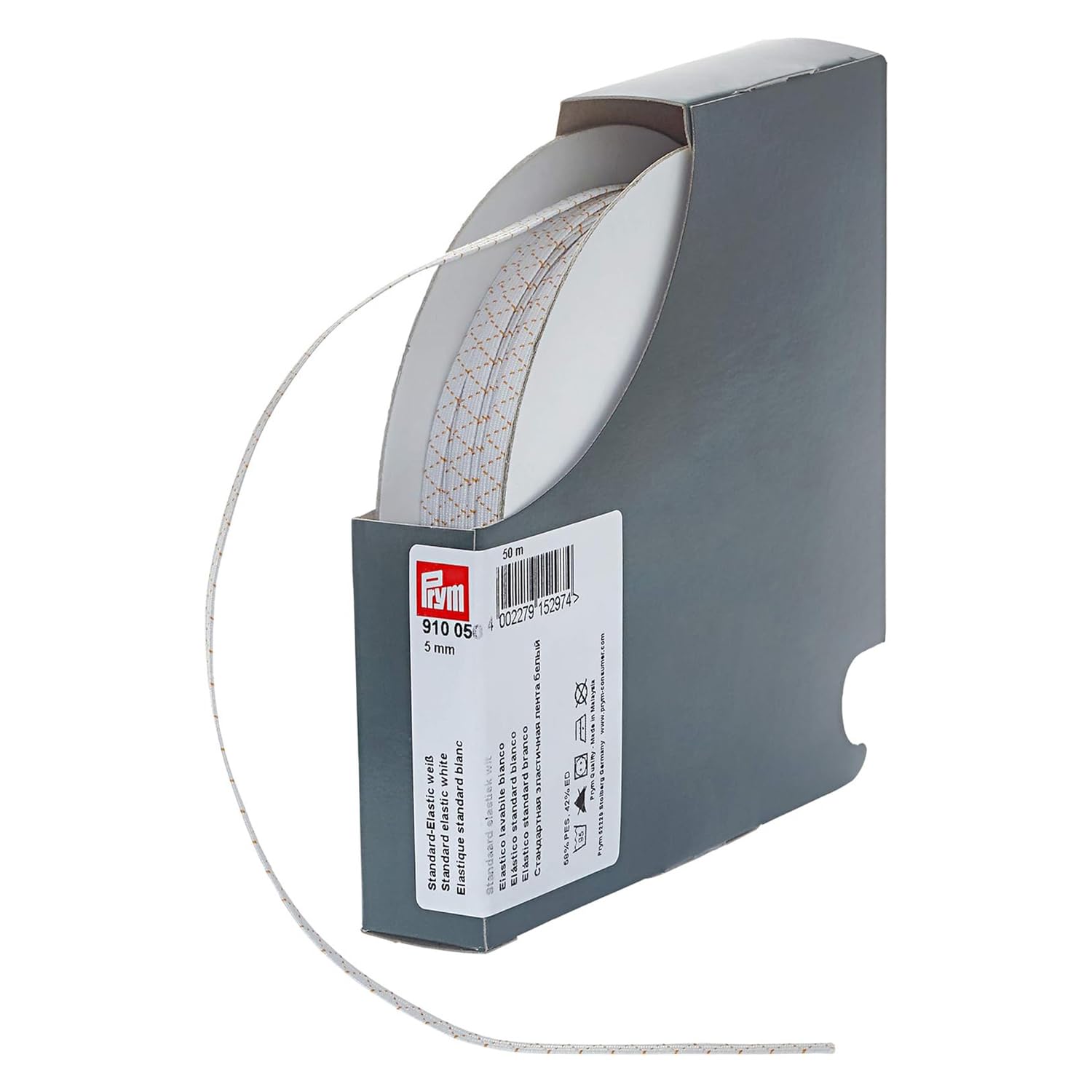 Prym Elastic, White, 5 mm | 25 m