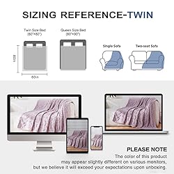 PU MEI Purple Flannel Fleece Throw Blanket for