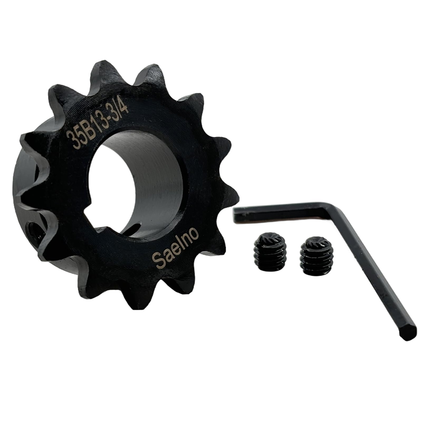Photo 1 of Saelno #35 Roller Chain Sprocket Type B 3/4 inch Bore 13 Tooth, Hardened Antirust 1045 Steel Drive Sprockets 35B13-3/4