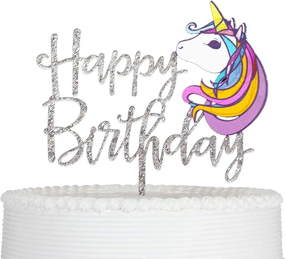 amazoncom unicorn birthday cake topper baby child party decoration