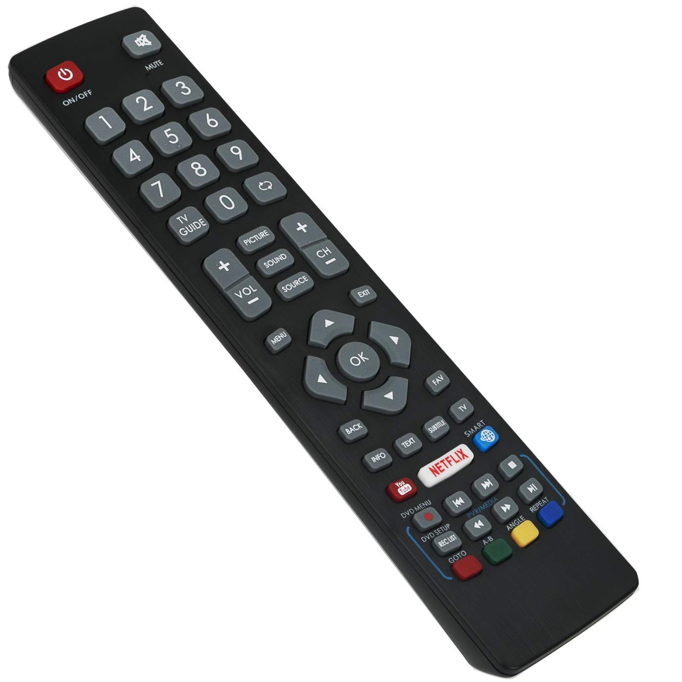 VINABTY BLFRMC0008 BLF/RMC/0008 Replacement Remote Control Fit for Blaupunkt LED TV 31/34M-GB-11B-FEGPX-UK 32/138M 32/138MGB11B4FEGBQPXEU 32/138M-GB-11B4-FEGBQPX-EU 32/148M-32/148MGB11BEGPXUK