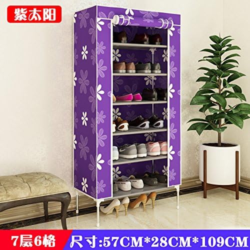 HJFF-Simple shoe rack _ simple shoe rack storage cabinet for household economic type small dormitory shoe shoes,10 layers of purple sun