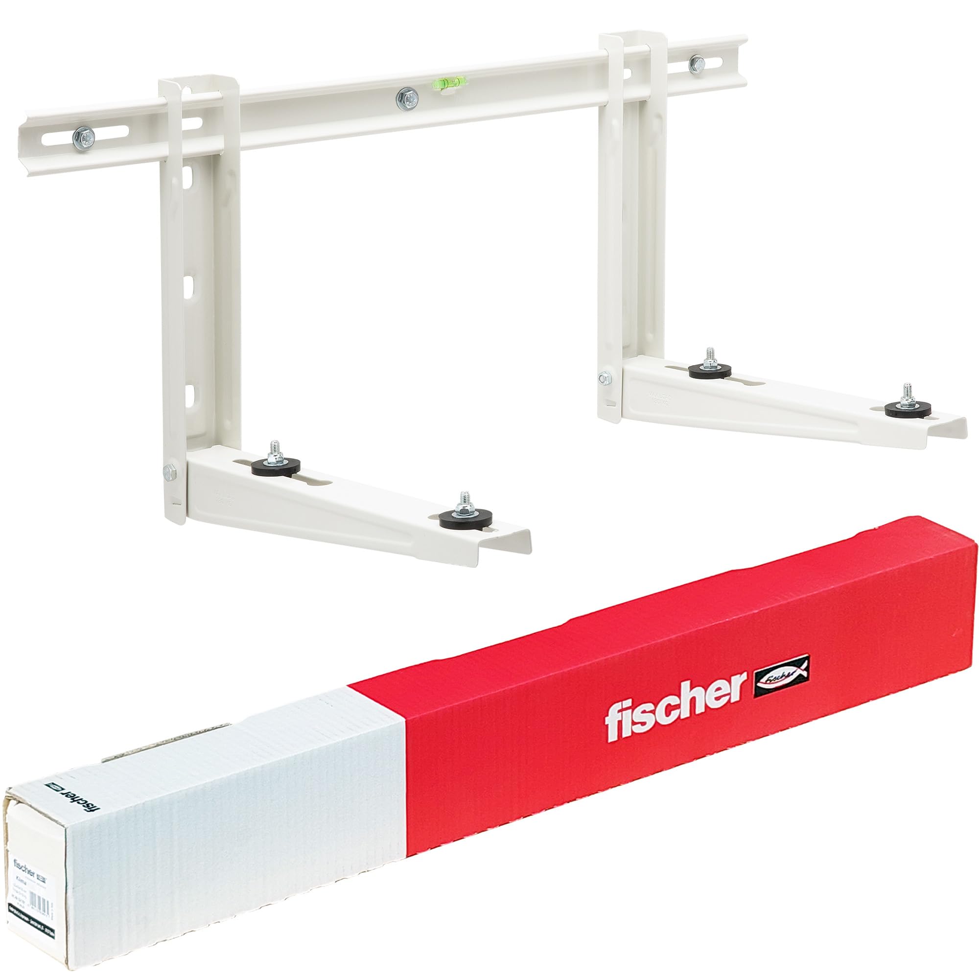 Fischer KLIMA KLIK 465 Outdoor Unit Air Conditioner Brackets, Arm Length 465 mm, Galvanized Steel Shelves, Quick Connect, Includes Fixing System Fischer SX and Anti-Vibration Feet