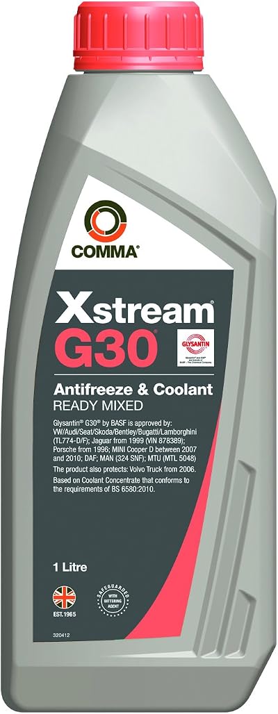 Comma Xstream G30 Ready To Use Coolant 1 Litre Red XSM1L