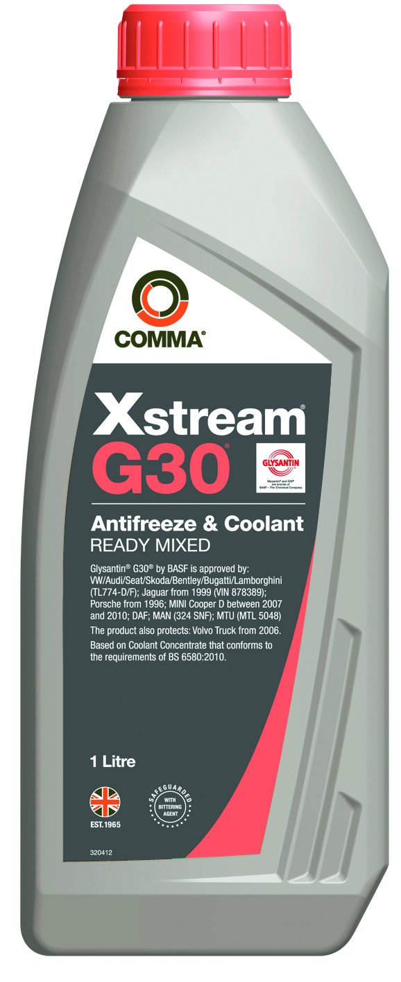 Comma XSM1L Xstream G30 Ready To Use Coolant, 1 Liter, Red