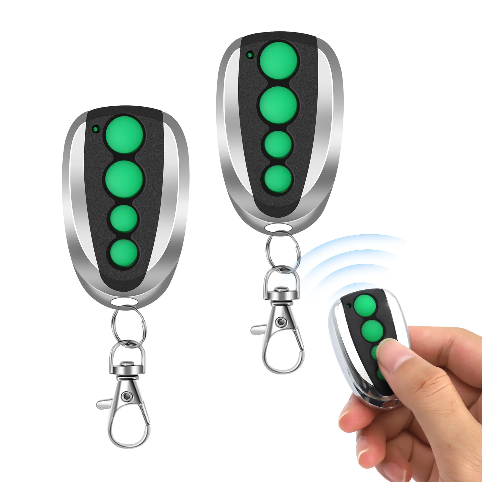 2 Pack Garage Door Remote Compatible with TOPENS M12, Garage Door Opener with 4-Button Wireless Transmitter for Automatic Swing Sliding Gate Opener Garage Door Opener